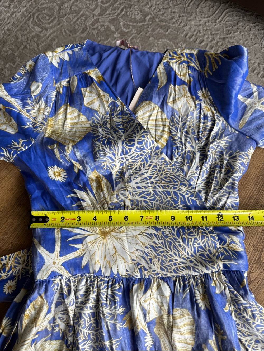 NWT Ciebon Blue Floral Wrap Maxi Dress - Picture 7 of 8